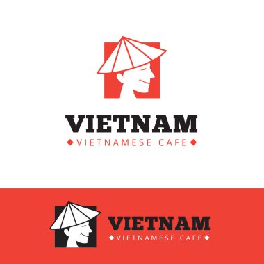 Şirin vietnam Gıda Restoran logo vektör.