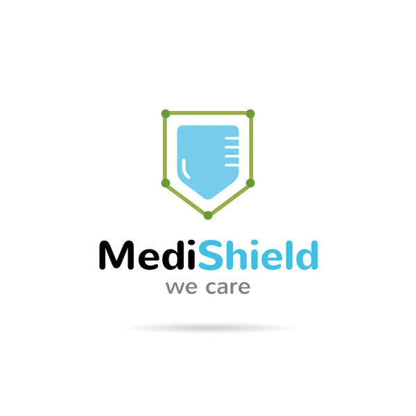 Medical organization logo. Healthcare creative shield logotype. — Stock Vector