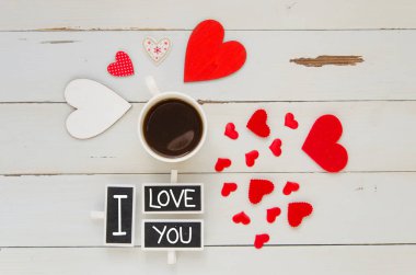 St Sevgililer günü vintage genel gider kompozisyon i love u itiraf