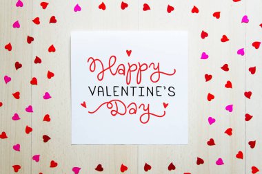 Sevgililer günü tebrik Not yazı ile vintage bileşimi