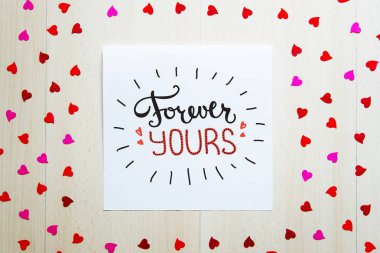 Sevgililer günü tebrik Not yazı ile vintage bileşimi