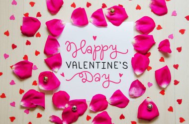 Sevgililer günü tebrik Not yazı ile vintage bileşimi