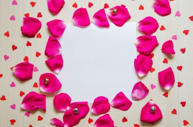 St Sevgililer günü vintage sahte Not withrose yaprakları tebrik kadar