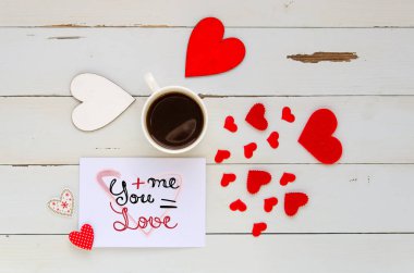 Sevgililer günü tebrik notla vintage genel gider kompozisyon