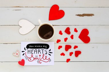 Sevgililer günü tebrik notla vintage genel gider kompozisyon