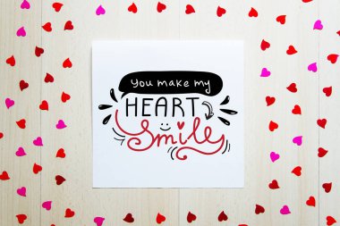 Sevgililer günü tebrik Not yazı ile vintage bileşimi