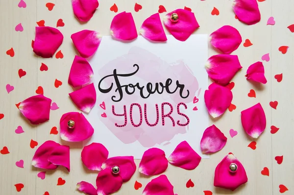 Sevgililer günü tebrik Not yazı ile vintage bileşimi