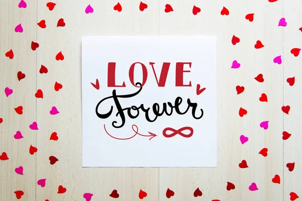 Sevgililer günü tebrik Not yazı ile vintage bileşimi