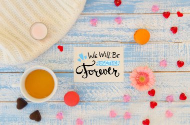 Vintage Sevgililer günü düz yatıyordu kompozisyon