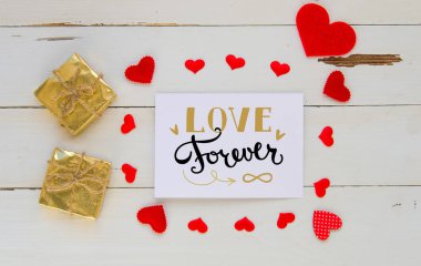 Sevgililer günü kalpleri vintage genel gider kompozisyon