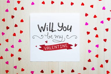 Sevgililer günü tebrik Not yazı ile vintage bileşimi