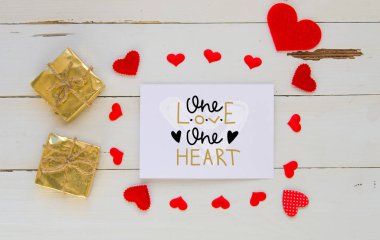 Sevgililer günü kalpleri vintage genel gider kompozisyon