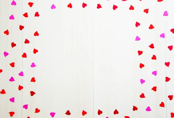 St Valentine's Day vintage blank template with hearts and copy space — Stock Photo, Image