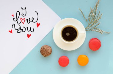 Sevgililer günü Not vintage genel gider kompozisyonu