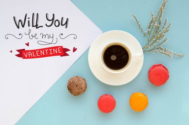 Sevgililer günü Not vintage genel gider kompozisyonu