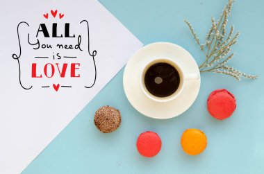 Sevgililer günü Not vintage genel gider kompozisyonu