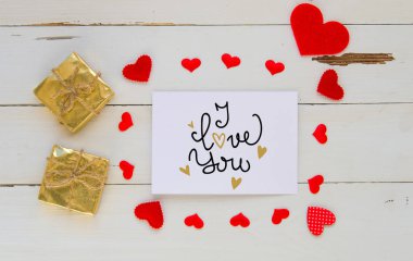 Sevgililer günü kalpleri vintage genel gider kompozisyon