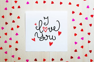 Sevgililer günü vintage kompozisyon Not tebrik