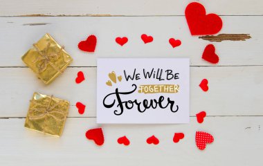 Sevgililer günü kalpleri vintage genel gider kompozisyon