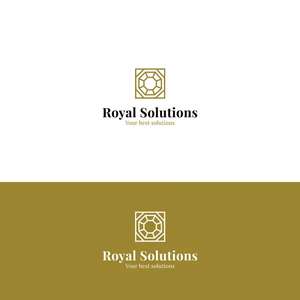 Abstrakta royal minimalistisk logo — Stock vektor