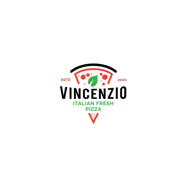 Logotyp för italiensk pizzeria — Stock vektor