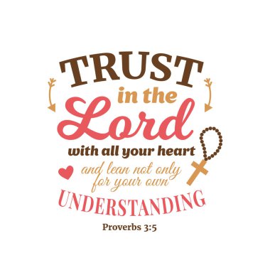 Hıristiyan atasözü yazı vektör kompozisyon