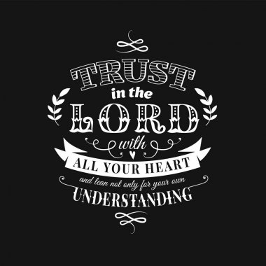 Hıristiyan atasözü vektör kompozisyon kara tahta tarzı yazı