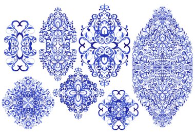 Suluboya hassas öğeleri.