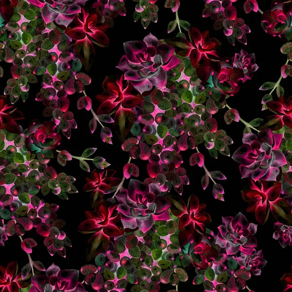 Suluboya succulents desenle. 