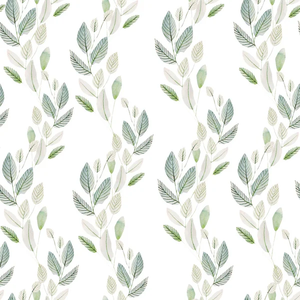 Beautiful Watercolor seamless pattern with herbs. — Stock Photo, Image