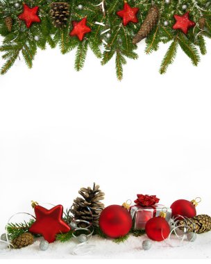 Noel kare kırmızı beşte dört yıldız