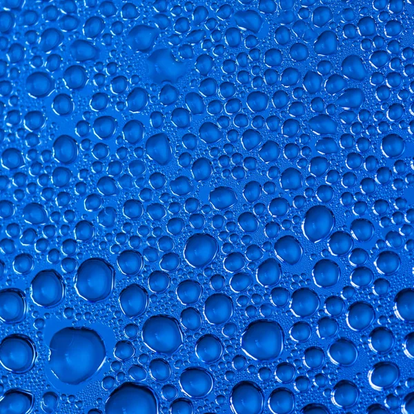 Gotas de agua textura azul — Foto de Stock