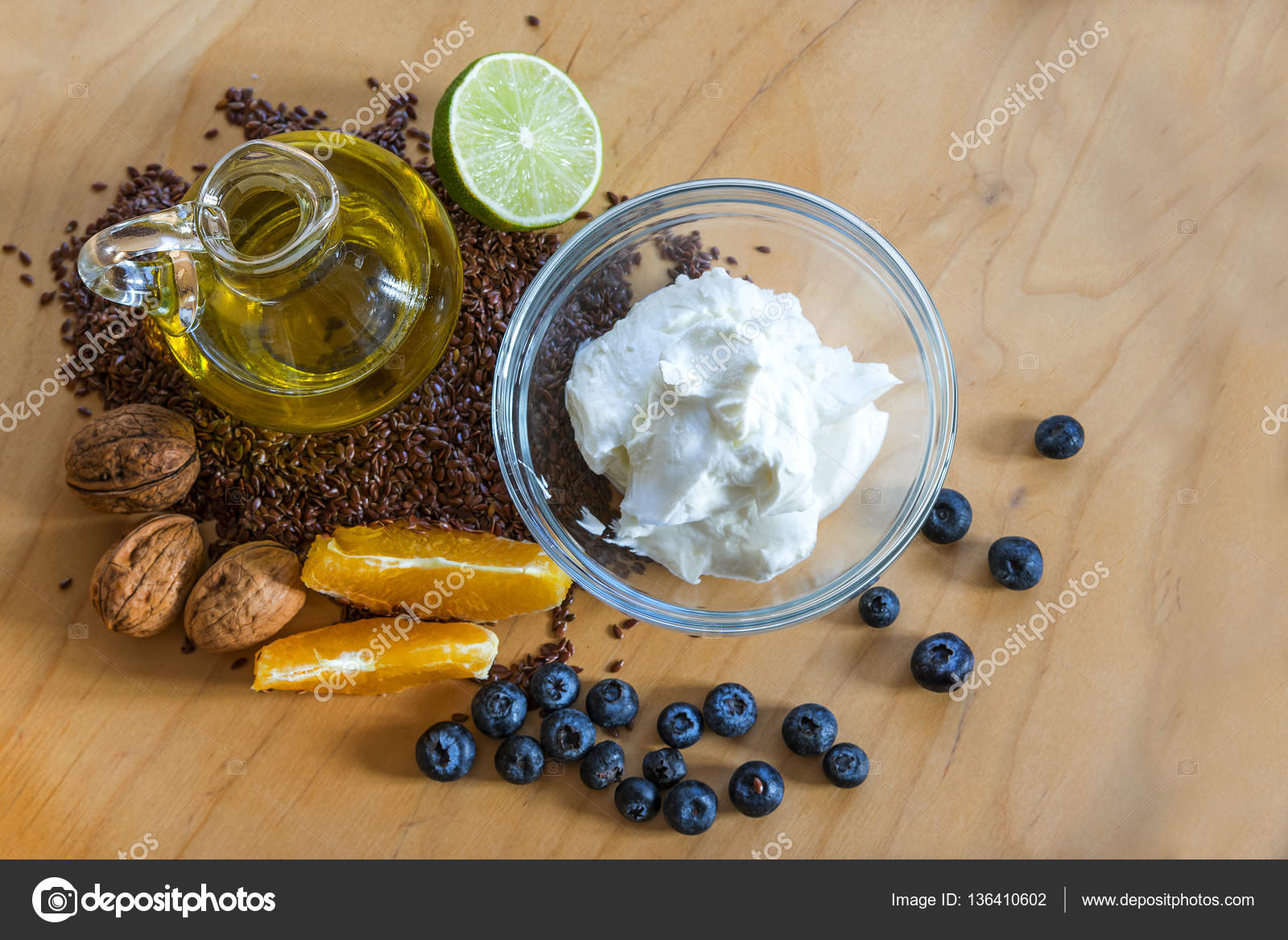 Healthy Breakfast With Quark Or Cottage Cheese Flaxsamen Linseed