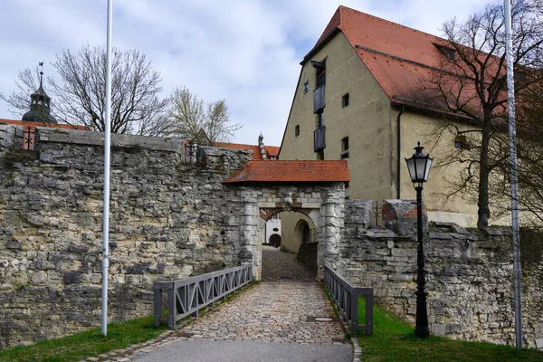 Vstup Hrad Hellenstein Kopci Heidenheim Der Brenz Jižním Německu Proti — Stock fotografie