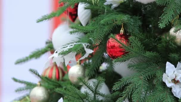 Árbol de Navidad Primer plano — Vídeos de Stock