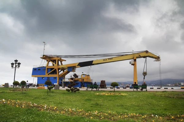 Sea Port With Crane in Batumi — Stock Photo, Image