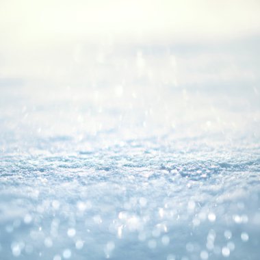 Güzel kar doku glitter bokeh kış arka plan konsantrasyon ile