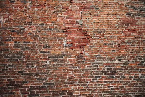Mur de texture ancienne en brique pour la conception de fond ou photo abstraite — Photo