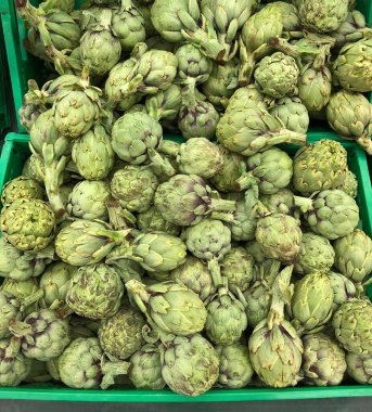 Enginar, sebze, yiyecek ve perakende konsepti