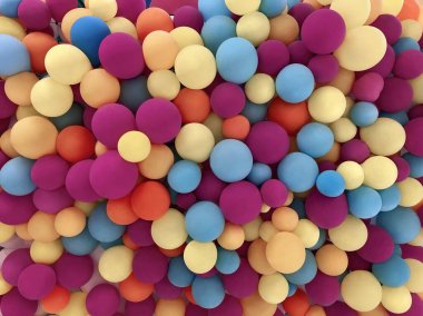 Birçok renkli balon arka plan olarak dekore edilmiş.
