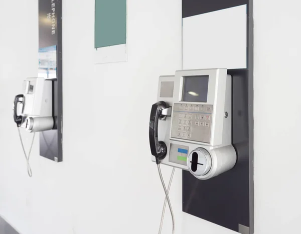 Telefonní automat na letišti Hong Kong — Stock fotografie