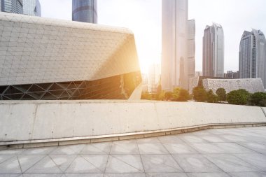Çin Guangzhou Şehir Plazası, şehir merkezi.