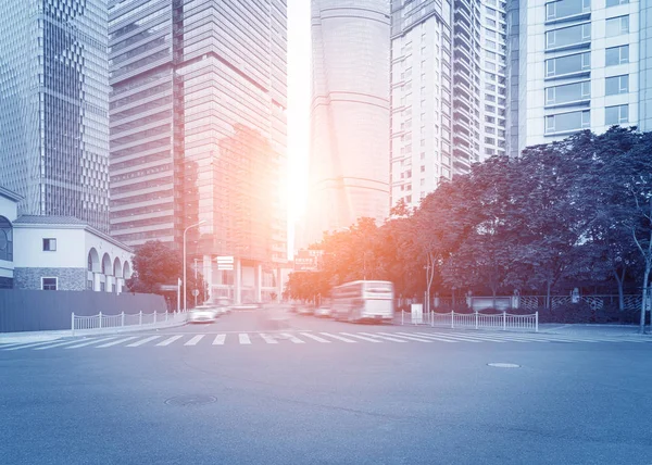 The century avenue of street scene in shanghai Lujiazui,China. — Stock Photo, Image