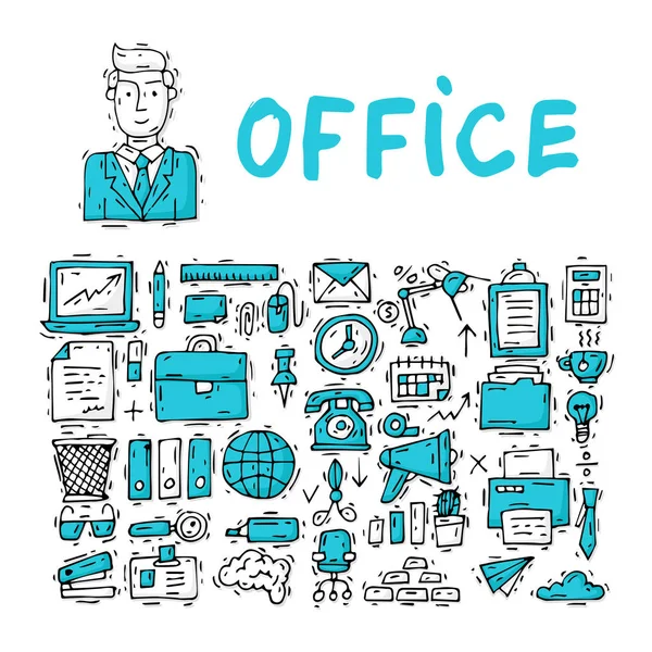 Office icons set Stockvector