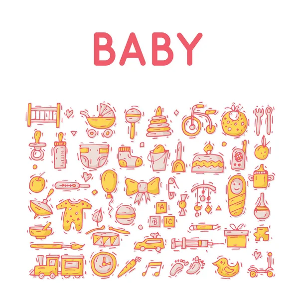 Babyset van pictogrammen Vectorbeelden