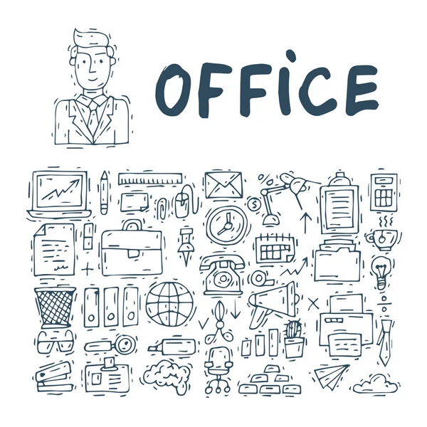 Office icons set Vectorbeelden