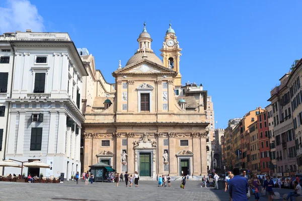 Церковь Кьеза-дель-Джезу в Генуе, Италия — стоковое фото
