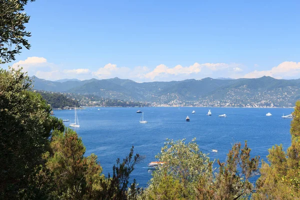 Mediterranean Sea and Liguria coast near Portofino, Italy — Stock Photo, Image