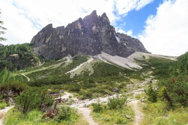 Sexten Dolomites dağ Einserkofel South Tyrol, İtalya