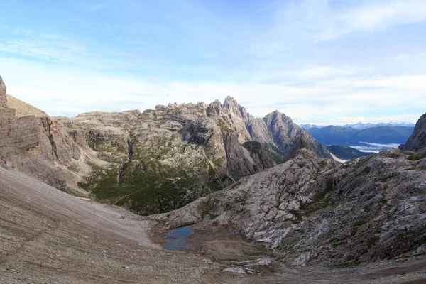 Sexten Dolomites panorama y montaña Einserkofel en Tirol del Sur, Italia — Foto de Stock